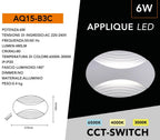 Applique LED 6W - 480 Lumen da Interno, Montaggio a Parete - immagine 5