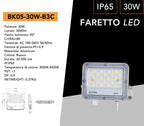 Proiettore SMD LED Slim UNIVERSO BK05-30W-B3C 30W - CCT 3in1 - immagine 7
