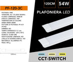 Plafoniera Lineare LED Alta Luminosità UNIVERSO - PF-120-3C - immagine 7