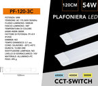 Plafoniera Lineare LED Alta Luminosità UNIVERSO 54W - PF-120 - immagine 6