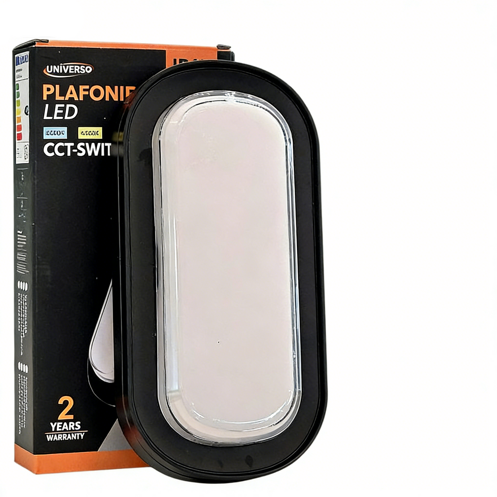 Plafoniera LED SMD Ovale Esterno UNIVERSO XG-907-N3C 23W IP65 | Switch CCT 3in1 3000K-4000K-6500K