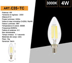 Confezione da 20 Pezzi Universo C35-T - Lampadina LED E14 - immagine 5