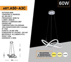 Lampadario SMD LED a Sospensione - Design Intrecciato con - immagine 5