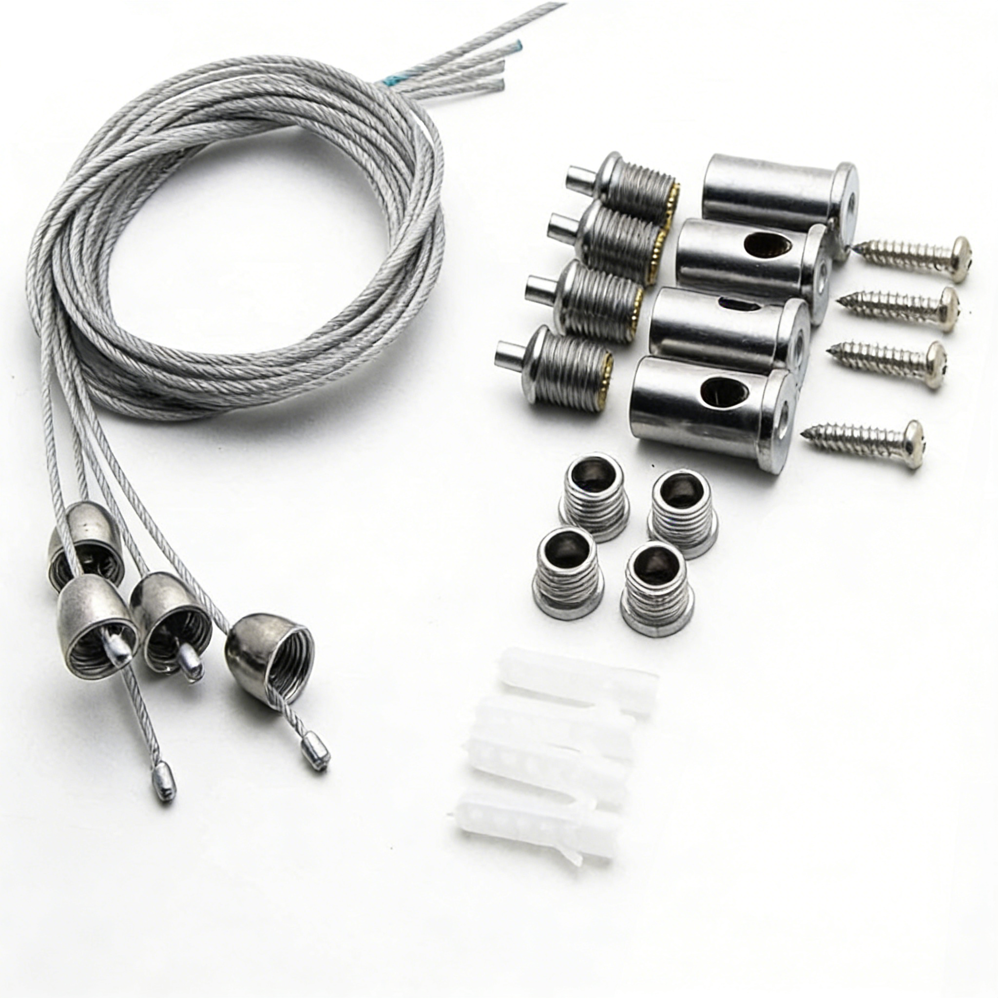 Kit Sospensione UNIVERSO per Pannelli LED 30x30 60x60 120x60 120x30 | Cavo 1.2 Metri