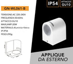 Portalampada Applique Wall Light da Muro per 1 Lampadina - immagine 6
