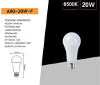 Lampadina SMD LED Universo A60-20W - Attacco E27, Forma Bulb - immagine 5