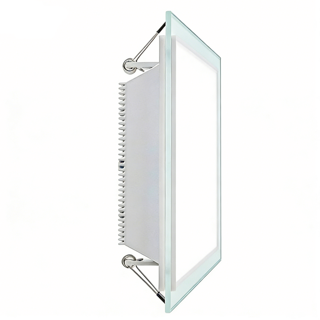 Pannello LED Slim Quadrato in Vetro 9W 780 Lumen | CCT Regolabile 3000K-4000K-6500K