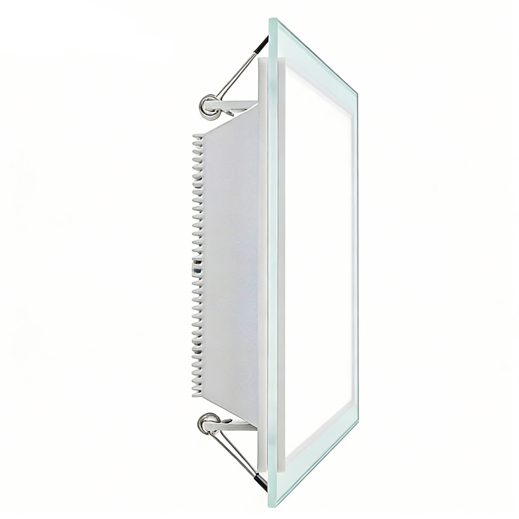 Pannello LED Slim Quadrato in Vetro 6W 500 Lumen | CCT Regolabile 3000K-4000K-6500K