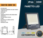 Proiettore SMD LED Slim UNIVERSO GN116-30W-3C 30W - CCT 3in1 - immagine 7