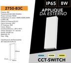 Applique LED da muro UNIVERSO 2750-B3C 8W doppia emissione - immagine 7