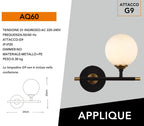 Applique Moderno da Interno Universo AQ60 - Con Sfera - immagine 6