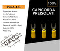 Capicorda a Forcella per Cavi 4-6 mm² | Isolato M4 | Confezione 100 Pezzi