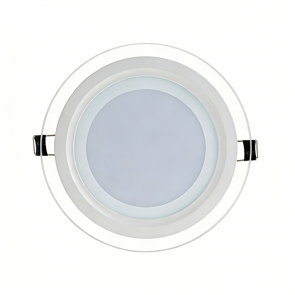 Pannello LED Slim Rotondo in Vetro 24W 2400 Lumen | CCT Regolabile 3000K-4000K-6500K