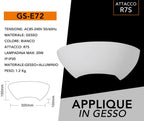 Applique Mezza Luna in Gesso Verniciabile - Doppia - GS-E72 - immagine 5