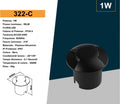 Universo Punto Luce LED SMD 1W Segnapasso da Interramento IP67 Doppia Finestra Colore Nero - 3000K 4000K