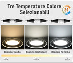 Pannello LED Slim Rotondo in Vetro 12W 1100 Lumen - CCT - immagine 4