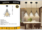 LAMPADARIO MODERNO A SOSPENSIONE CON PARALUME IN - B20 - immagine 4
