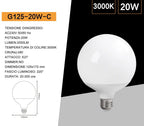 Lampadina LED Universo G125-20W - Attacco E27, Globo G125 - immagine 5