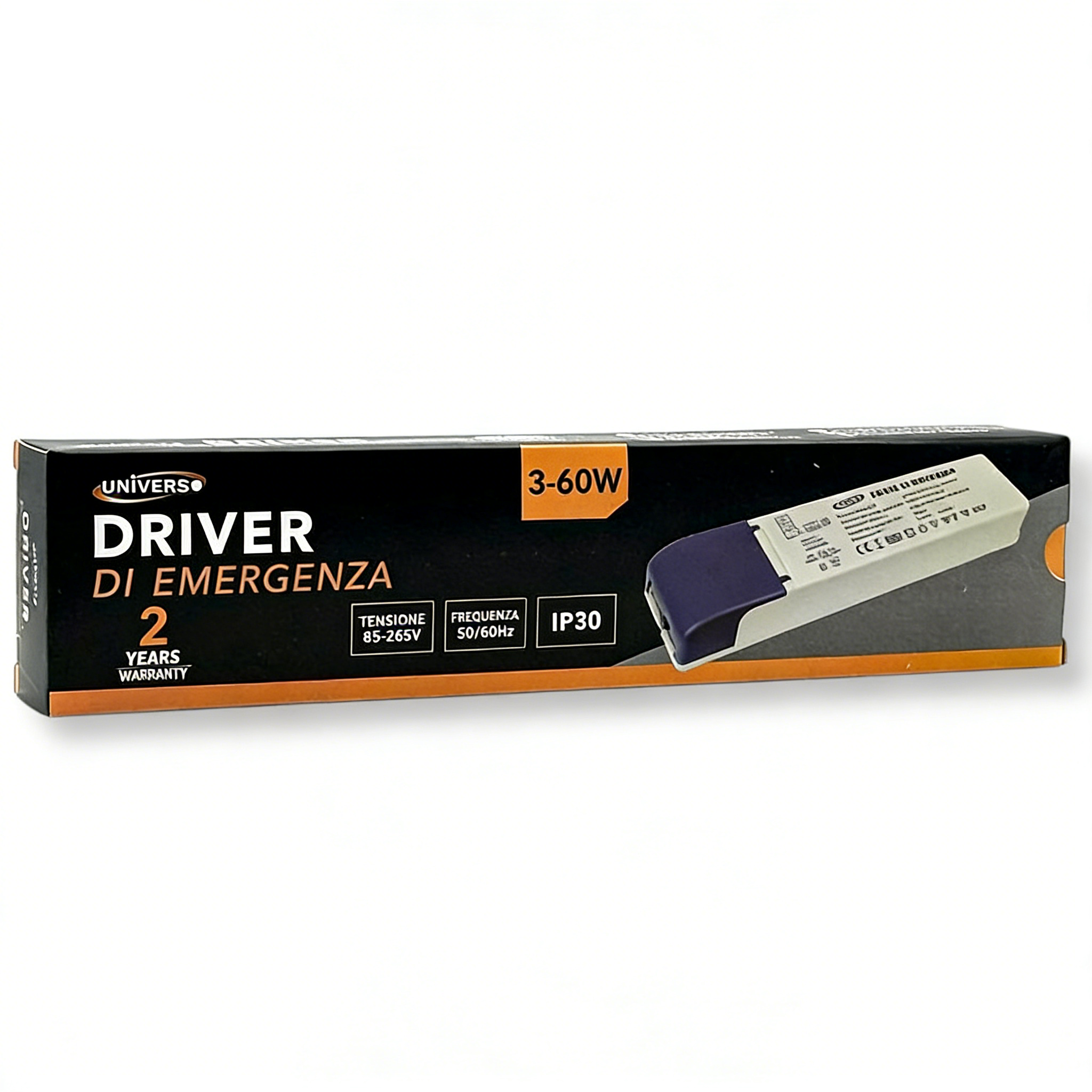 Driver di Emergenza UNIVERSO NA02-F60 per LED 3W-60W | Autonomia 300 Min | Uscita DC 220V