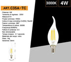 Confezione da 10 Pezzi Universo C35A-T - Lampadina LED - immagine 5