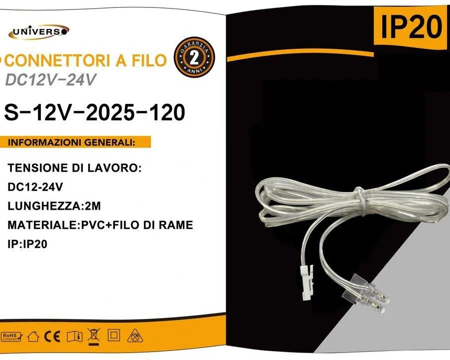 Cavo di Collegamento Strip LED – Alimentatore per Serie QS UNIVERSO