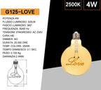 UNIVERSO G125-LOVE LAMPADINA E27 FILAMENTO LED SCRITTA LOVE - immagine 3