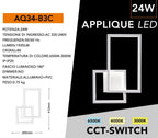Applique LED a Muro Bianca Universo AQ34-B3C 24W - Forma - immagine 8