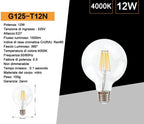 Lampadina LED Filamento E27 Universo - 12W, Globo G125, 1500 - immagine 2