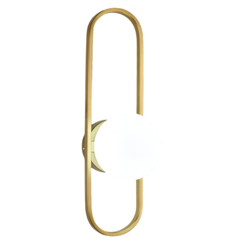 Applique a Sfera da Parete Universo AQ47 – Metallo Bronzo e Paralume in Vetro, Attacco G9, Max 10W