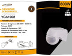 UNIVERSO YCA1008 Sensore di movimento a infrarossi IP44 per - immagine 3