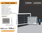 Proiettore LED Solare UNIVERSO TK08-100W - 1000 Lumen IP65 - immagine 4
