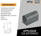Portalampada Applique Wall Light Doppio da Muro per 2 - immagine 6