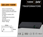 UNIVERSO QS-24V-100W Alimentatore Switching DC 24V 100W 4.16A con 9 Uscite e 1 Ingresso Sensore per - immagine 2
