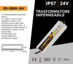 Alimentatore metallico stabilizzato switching - ES-200W-24V - immagine 3