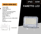 Proiettore SMD LED Slim UNIVERSO BK05-50W-B3C 50W - CCT 3in1 - immagine 7