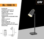 Lampada Multifunzione Ricaricabile da Tavolo BL-1008-N - 6W - immagine 7
