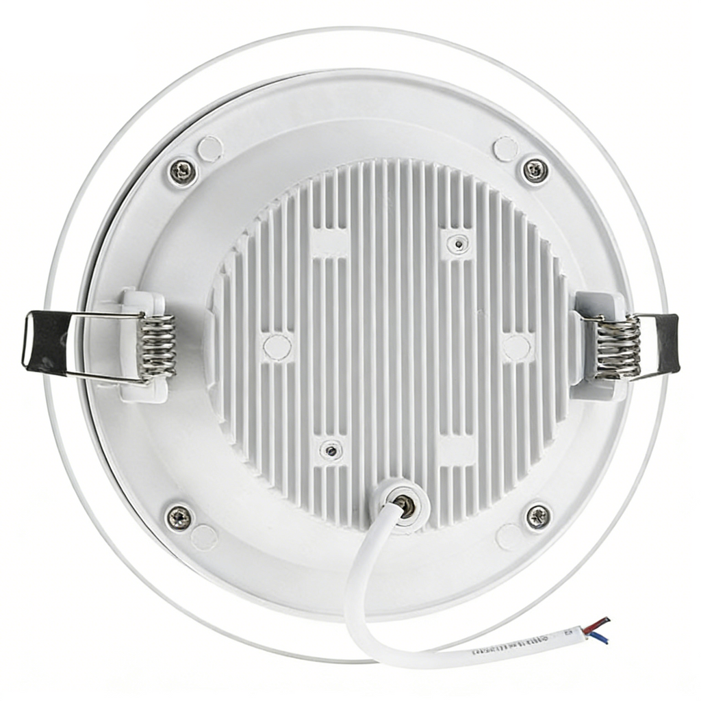 Pannello Faretto LED Rotondo in Vetro 12W Alta Luminosità | CCT Regolabile 3000K-4000K-6500K