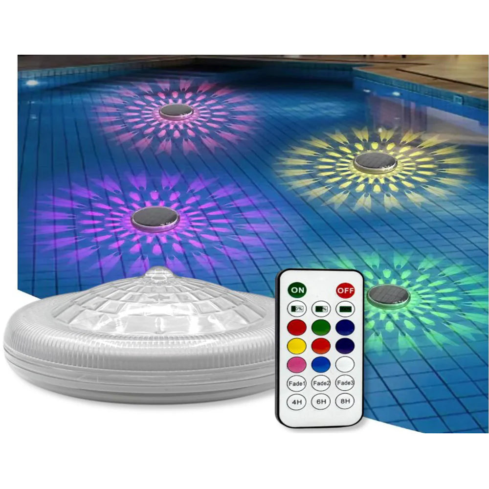 Lampada LED RGB Galleggiante per Piscina Universo YH1401-RGB con Pannello Solare Integrato IP67