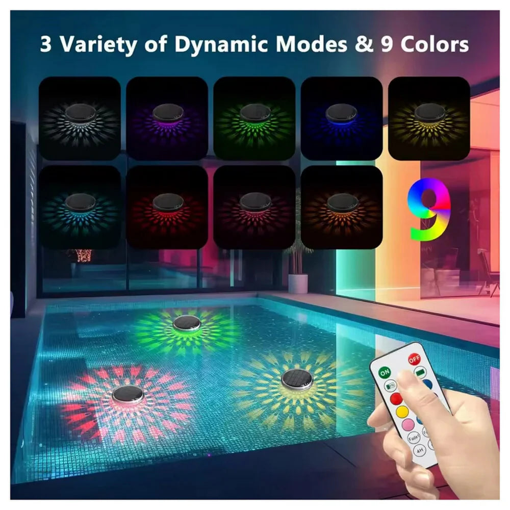 Lampada LED RGB Galleggiante per Piscina Universo YH1401-RGB con Pannello Solare Integrato IP67