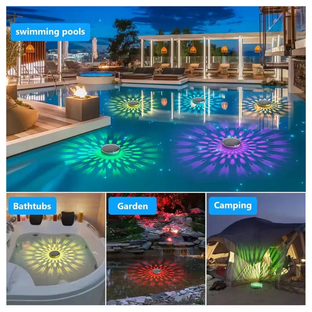 Lampada LED RGB Galleggiante per Piscina Universo YH1401-RGB con Pannello Solare Integrato IP67