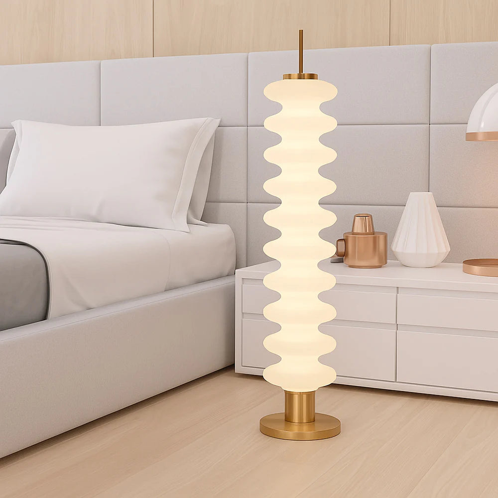 UNIVERSO D18-3C Lampada Piantana LED di Design 43W con Bluetooth, CCT Selezionabile, Telecomando e Controllo da App