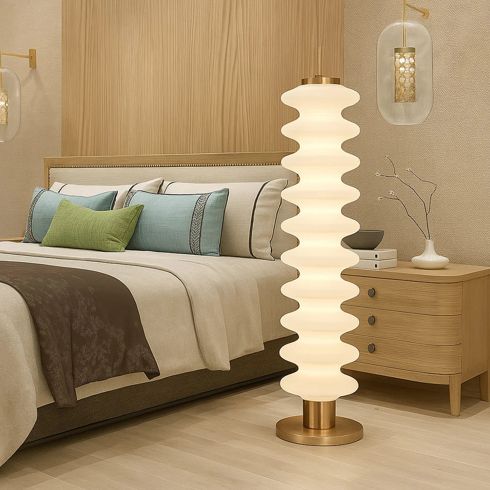 UNIVERSO D18-3C Lampada Piantana LED di Design 43W con Bluetooth, CCT Selezionabile, Telecomando e Controllo da App