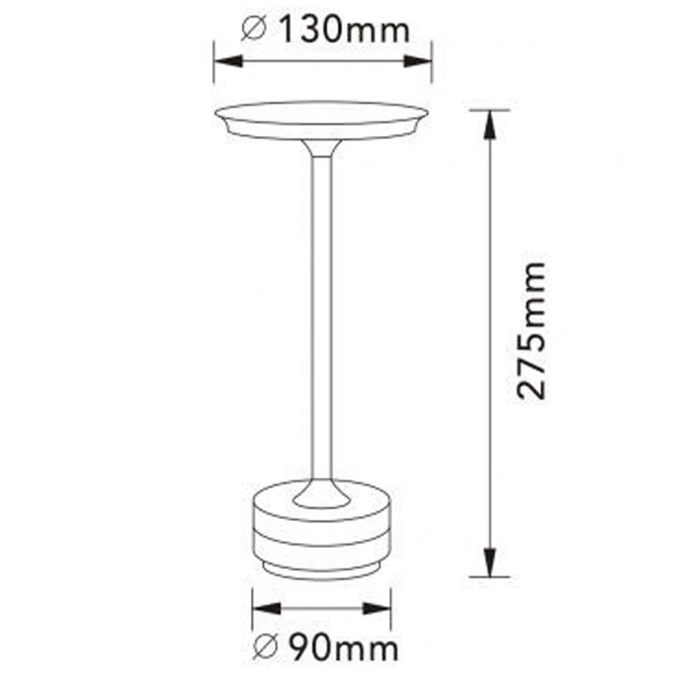Lampada da Tavolo Portatile Universo D38-N3C 3W con Ricarica USB-C e Selezione Temperatura Colore CCT