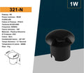 Universo Punto Luce LED SMD 1W Segnapasso da Interramento IP67 Singola Finestra Colore Nero - 3000K 4000K