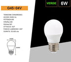 Lampadina LED E27 - 6W Miniglobo G45 Colorata, 540 Lumen - immagine 5