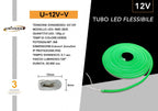 Striscia Strip LED Neon Flex 5 Metri DC 12V Impermeabile da Esterno IP65 Modellabile